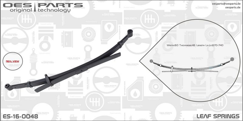 OES PARTS Рессорный лист ES-16-0048